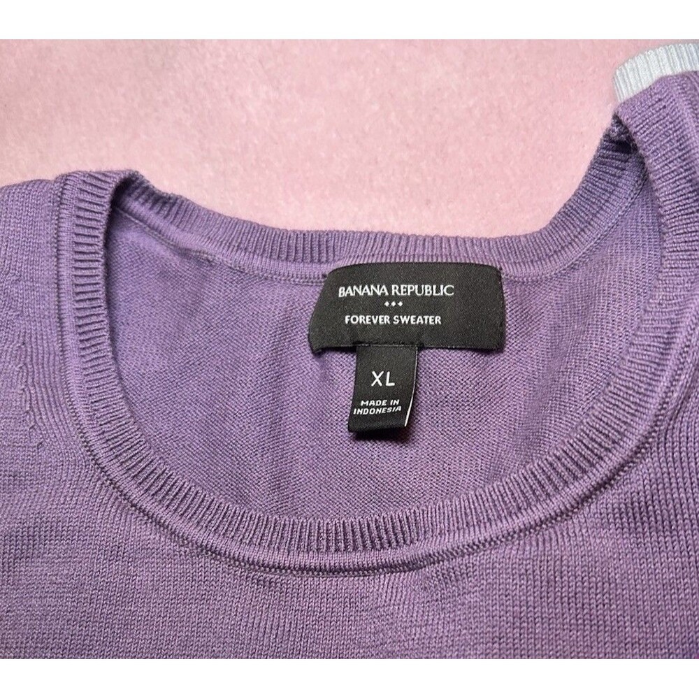 BANANA REPUBLIC Factry Forever Sweaters 3 Pieces Womens Sz XL Pink Purple Blue - Picture 2 of 5